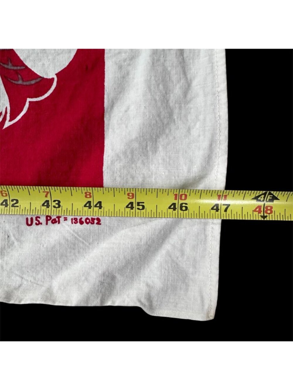 Vintage Florida Map Tablecloth Mid Century Kitschy Landmarks Red White Blue - Picture 8 of 8